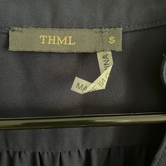 THML layered blouse in blue with attached tank - Picture 8 of 8